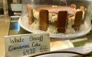 Vegan White Biscoff Cinnamon cake £4.20 #Veganuary at Cacau Brazilian Patisserie in Redcar