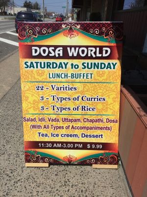  There are many more good items for vegans on the menu then at the buffet, I would choose the menu . at Dosa World in Hicksville
