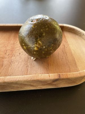 Matcha energy ball  at Chula in San Jose Del Cabo