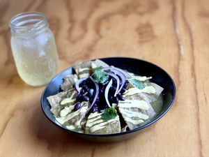 Chilaquiles Verdure at Chula in San Jose Del Cabo