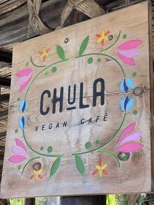 Chula Cafe Sign   at Chula in San Jose Del Cabo