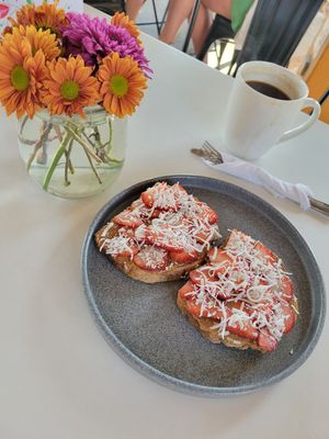 Almond toast at Chula in San Jose Del Cabo