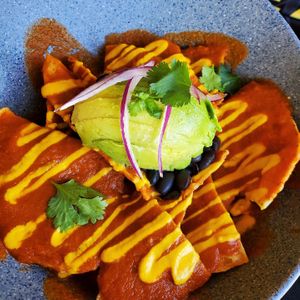 Chilaquiles- Always delicious! at Chula in San Jose Del Cabo