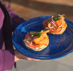 delicious vegan bagel ! at Chula in San Jose Del Cabo