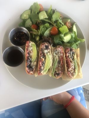 Burrito de Chorizo y tofu at Chula in San Jose Del Cabo