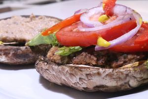 Double Portobelo Burger at Vida Lotus in Limon Campana Capira