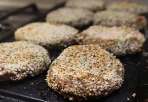 Hemp burger patties at Vida Lotus in Limon Campana Capira