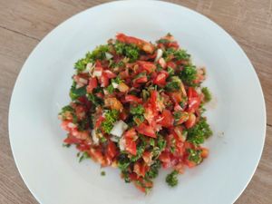 Tabouleh with extra tomato at Vida Lotus in Limon Campana Capira