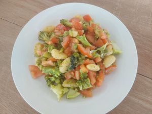 Gnocchis with broccoli and tomato at Vida Lotus in Limon Campana Capira