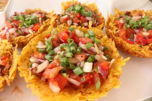 Patacones rellenos at Vida Lotus in Limon Campana Capira