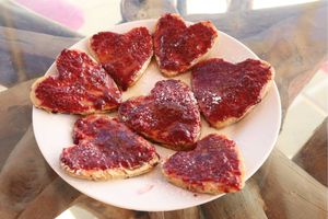 Pancake hearts at Vida Lotus in Limon Campana Capira