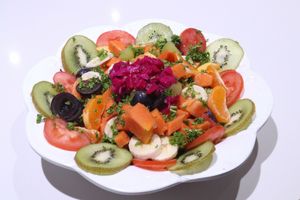Shown is the jumbo-sized Lotus Salad for sharing the goodness at Vida Lotus in Limon Campana Capira