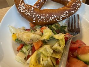 salad n pretzel  at Karo Bio Markt in Schwerin