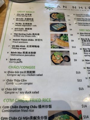   at An Nhien Vegetarian Cuisine in Cabramatta