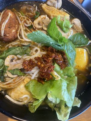 Hot n Spicy noodles soup  at An Nhien Vegetarian Cuisine in Cabramatta
