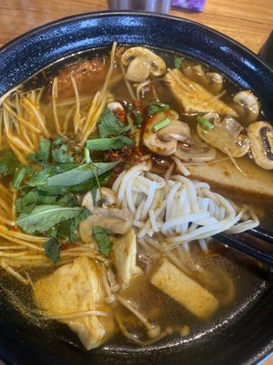 Hot n spicy noodles soup  at An Nhien Vegetarian Cuisine in Cabramatta
