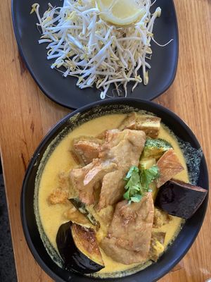 Curry with wheat noodles  at An Nhien Vegetarian Cuisine in Cabramatta
