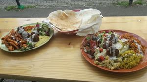 mixed falafel plate  at Yalla Yalla Falafel in Bremen