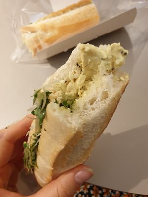 Eggless mayo baguette at Pret A Manger - Great Eastern St in London