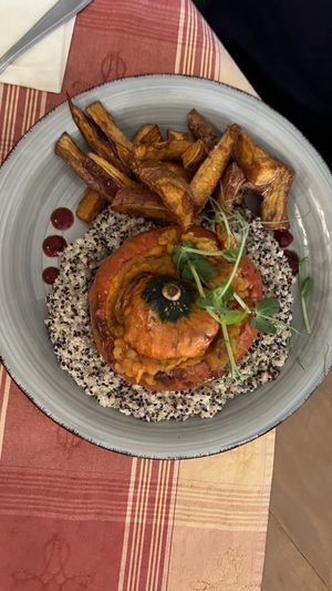 Filled pumpkin at Stiftskeller in St Florian