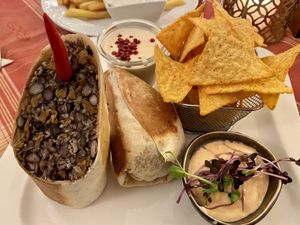 Burrito with chips  at Stiftskeller in St Florian