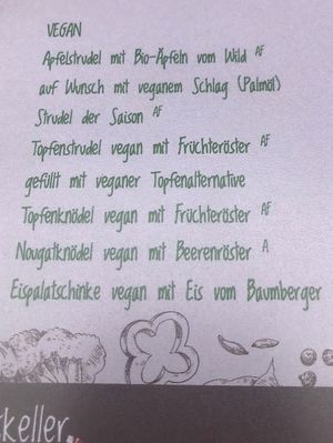 Vegan traditional Austrian desserts!  at Stiftskeller in St Florian