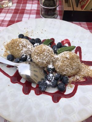 Nougat Knödel! (Sweet Nougat dumplings)   at Stiftskeller in St Florian