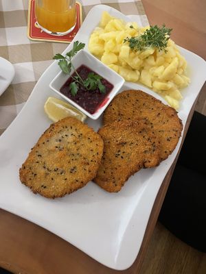 Vegan „schnitzel"  at Stiftskeller in St Florian