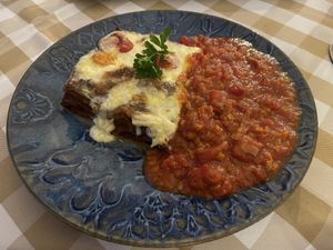 Vegan vegetable lasagnea  at Stiftskeller in St Florian