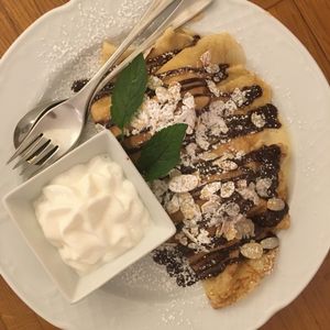 Eispalatschinken (icecream pancakes)  at Stiftskeller in St Florian