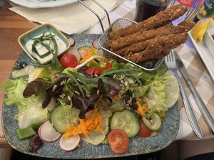 Spargelsalat mit gebackenem Spargel  at Stiftskeller in St Florian