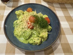 Bärlauchgnocci  at Stiftskeller in St Florian