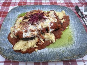 Melanzani mit Käse überbacken  at Stiftskeller in St Florian