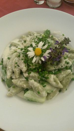 Gnocchi with spinach at Stiftskeller in St Florian
