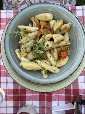 Gnocchi with chanterelles at Stiftskeller in St Florian