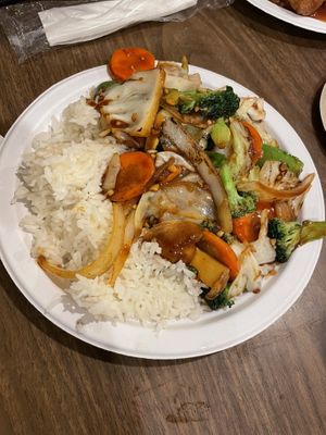 Chinese Veggie Plate (you have the option to add tofu)  at Bahn's Cuisine in Durham
