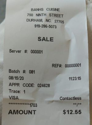 $12.55 for 1 veg plate & 2 drinks at Bahn's Cuisine in Durham