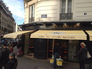 The front of the bakery, near by Jules Joffrin metro station. at Maison Landemaine - Poteau in Paris