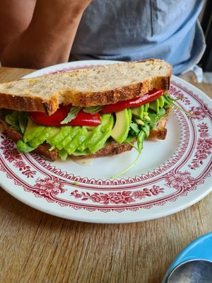Lovely sandwich at La Colectiva Cafe in Madrid
