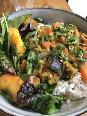 Up close meal of the day  at La Colectiva Cafe in Madrid