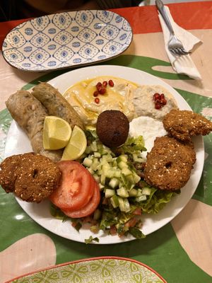 Veggie mixed plate  at Nabiha's Kitchen in Wagga Wagga