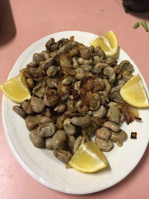 vegetarian and vegan broad beans  at Nabiha's Kitchen in Wagga Wagga