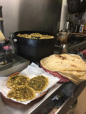 herb bread and Lebanese saj bread homemade !! yum  at Nabiha's Kitchen in Wagga Wagga