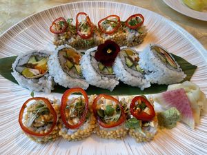 The rolls with the rice balls was good. The other roll was really lacking in flavor   at Wynn Hotel - Mizumi in Las Vegas