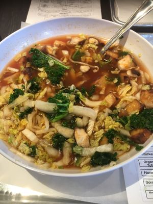 Mushroom and tofu broth at CoreLife Eatery in Henrietta