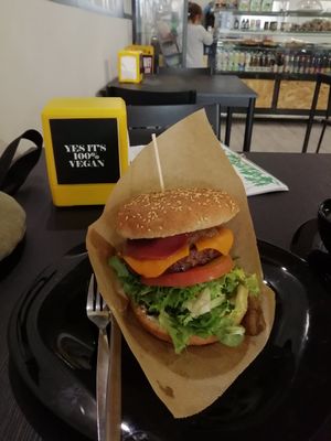 So good! With caramelized onions and the patty yumm at Vegana By Tentúgal in Porto