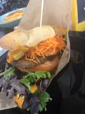 ‘Special’ sandwich with tofu on gluten-free bread  at Vegana By Tentúgal in Porto