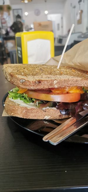 My sandwich was with vegan merluzzo at Vegana By Tentúgal in Porto