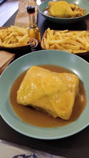 Francesinha - an acquired taste! at Vegana By Tentúgal in Porto