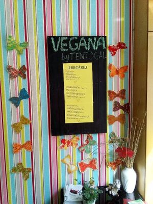 Price list for the coffee shop items and snacks / sweets at Vegana By Tentúgal in Porto
